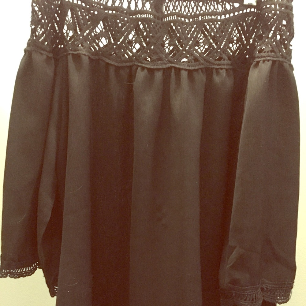 Off the shoulder lace blouse